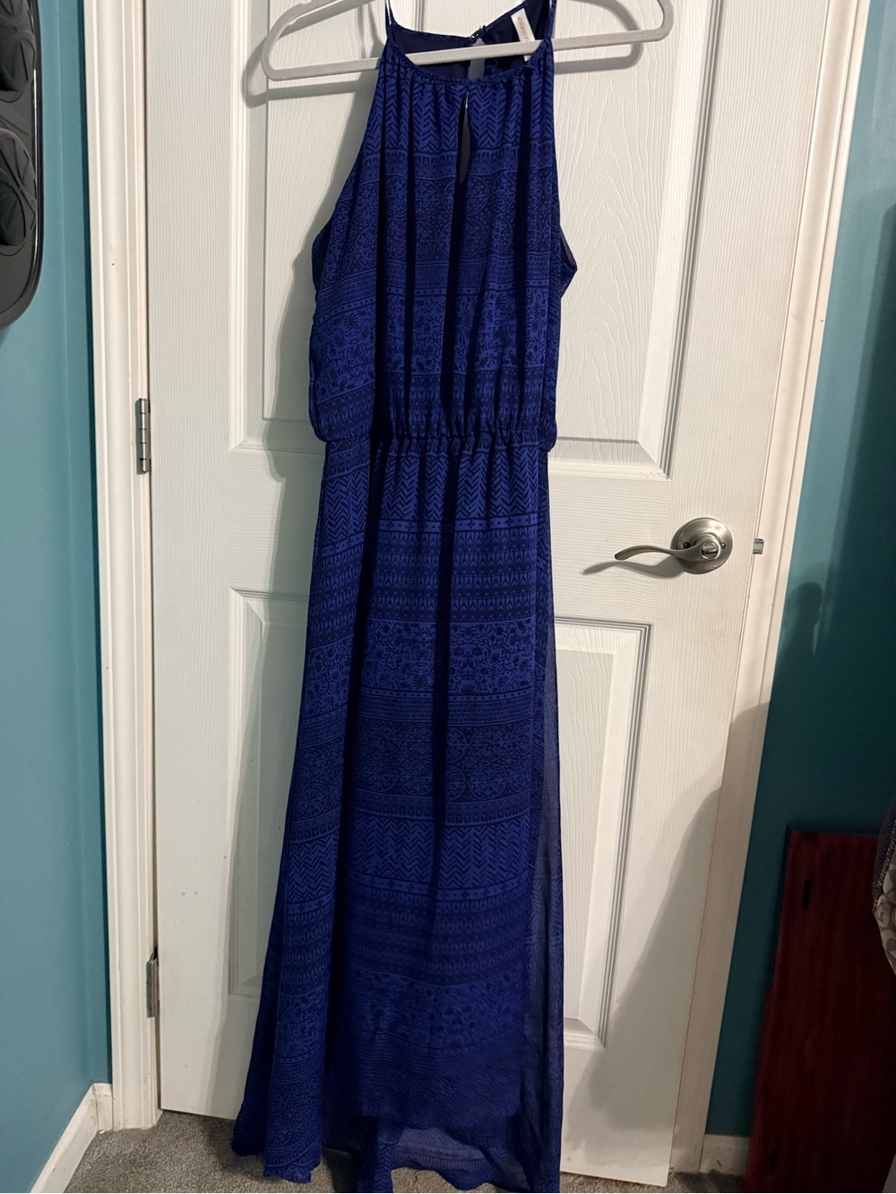 Xhilaration Royal Blue Halter Maxi Dress